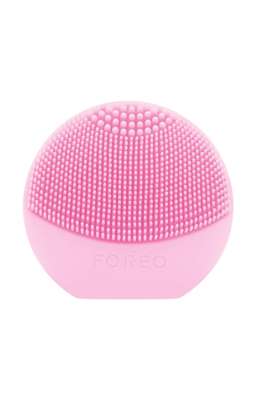 Pink silicone facial cleansing brush with FOREO branding on a white background Monza Outlet