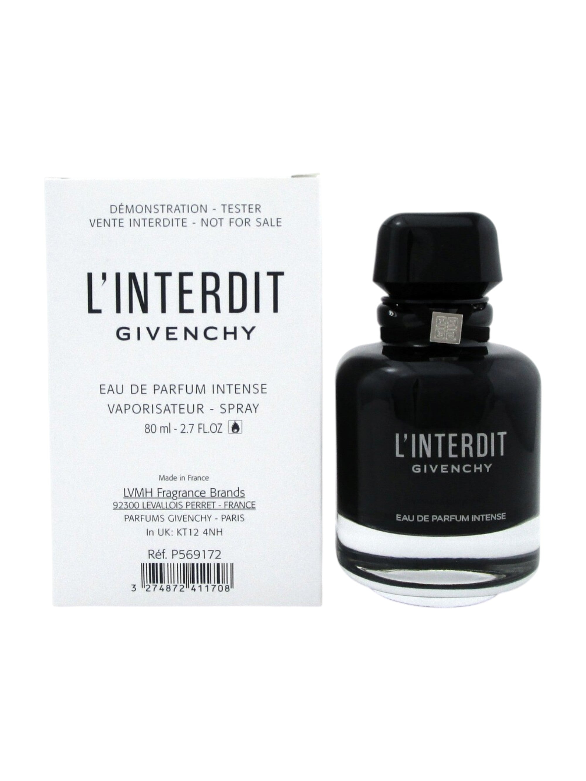 Givenchy L'Interdit Eau de Parfum Intense bottle and packaging on a white background Monza Outlet