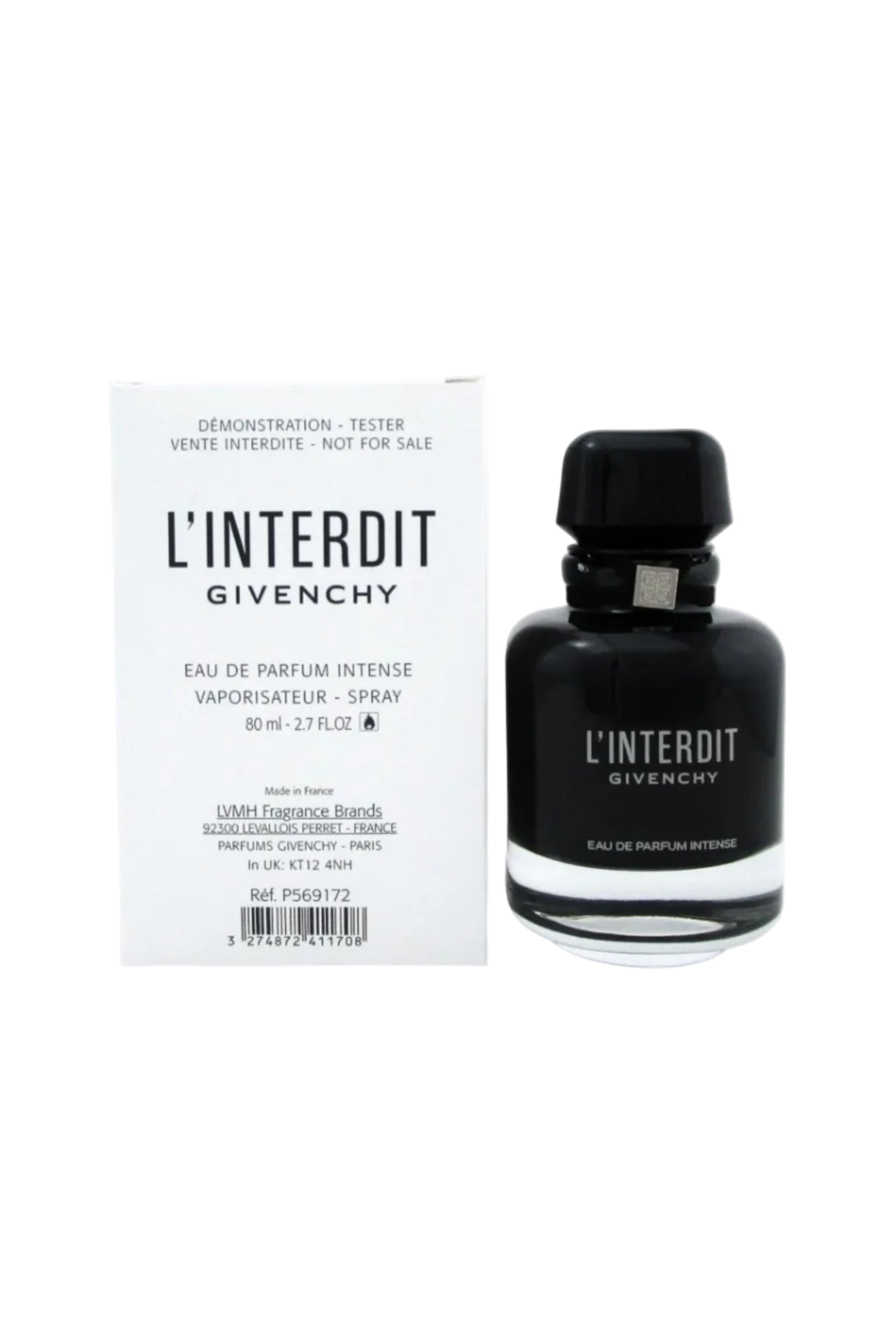 Givenchy L'Interdit Eau de Parfum Intense bottle and packaging on a white background Monza Outlet