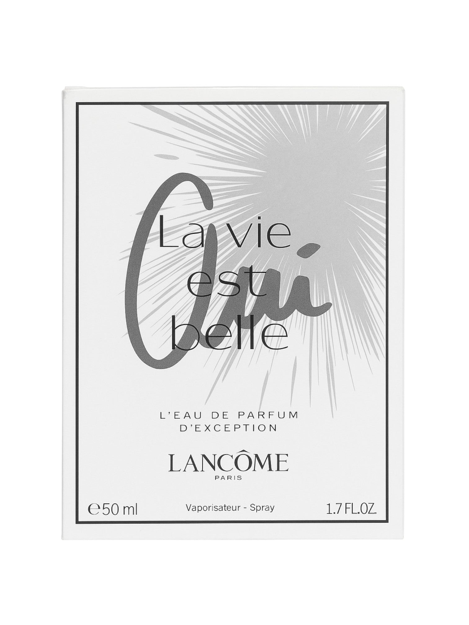 Lancème perfume bottle packaging with 'La vie est belle' text on a white background Monza outlet, monza fashion, shein outlet, shien outlet