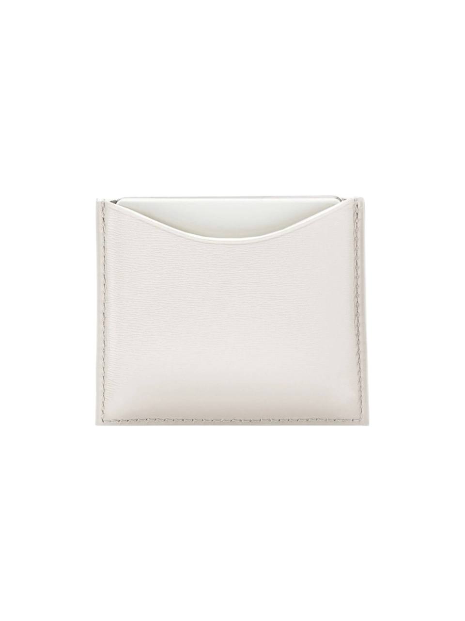 White leather cardholder on a white background Monza outlet, monza fashion, shein outlet, shien outlet