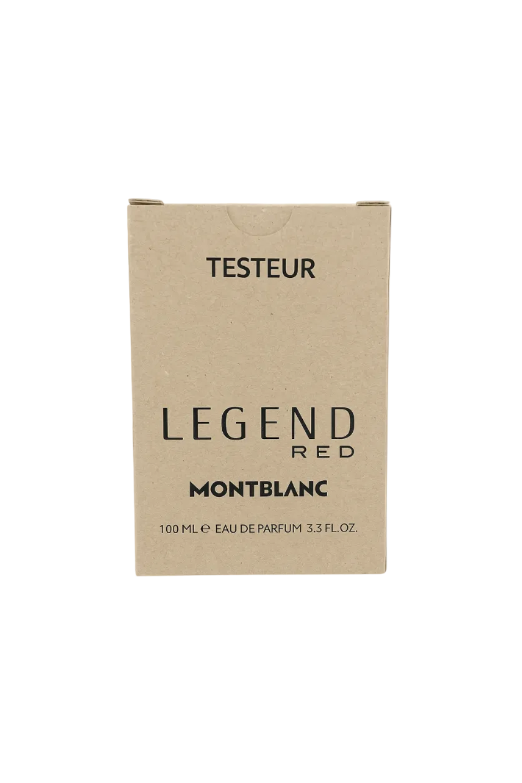 Montblanc Legend Red perfume test box on a white background Monza Outlet