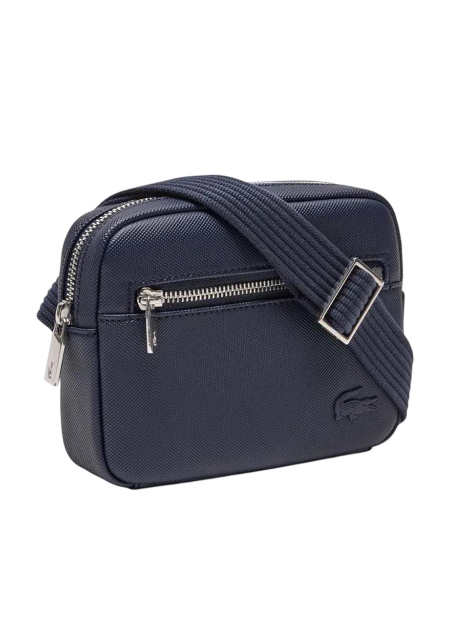 Navy blue crossbody bag with a strap on a white background Lacoste Monza Outlet, Monza Fashion, Shein Outlet