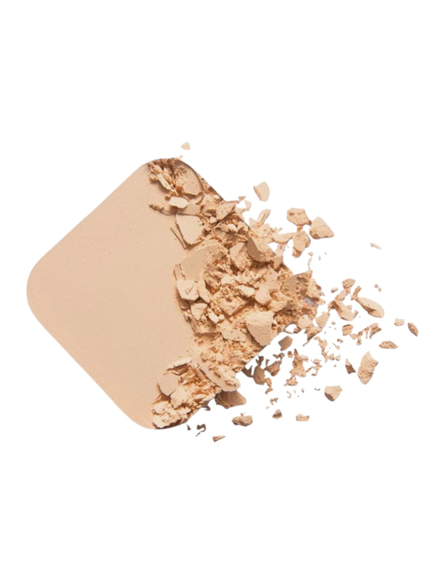 Crumbled beige makeup product on a white background Maybelline Monza Outlet