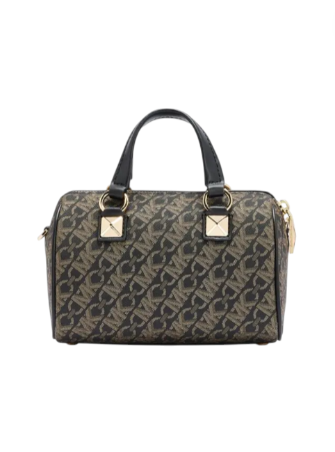 Patterned handbag with gold accents on a white background monza outlet, Shein outlet, monza fashion