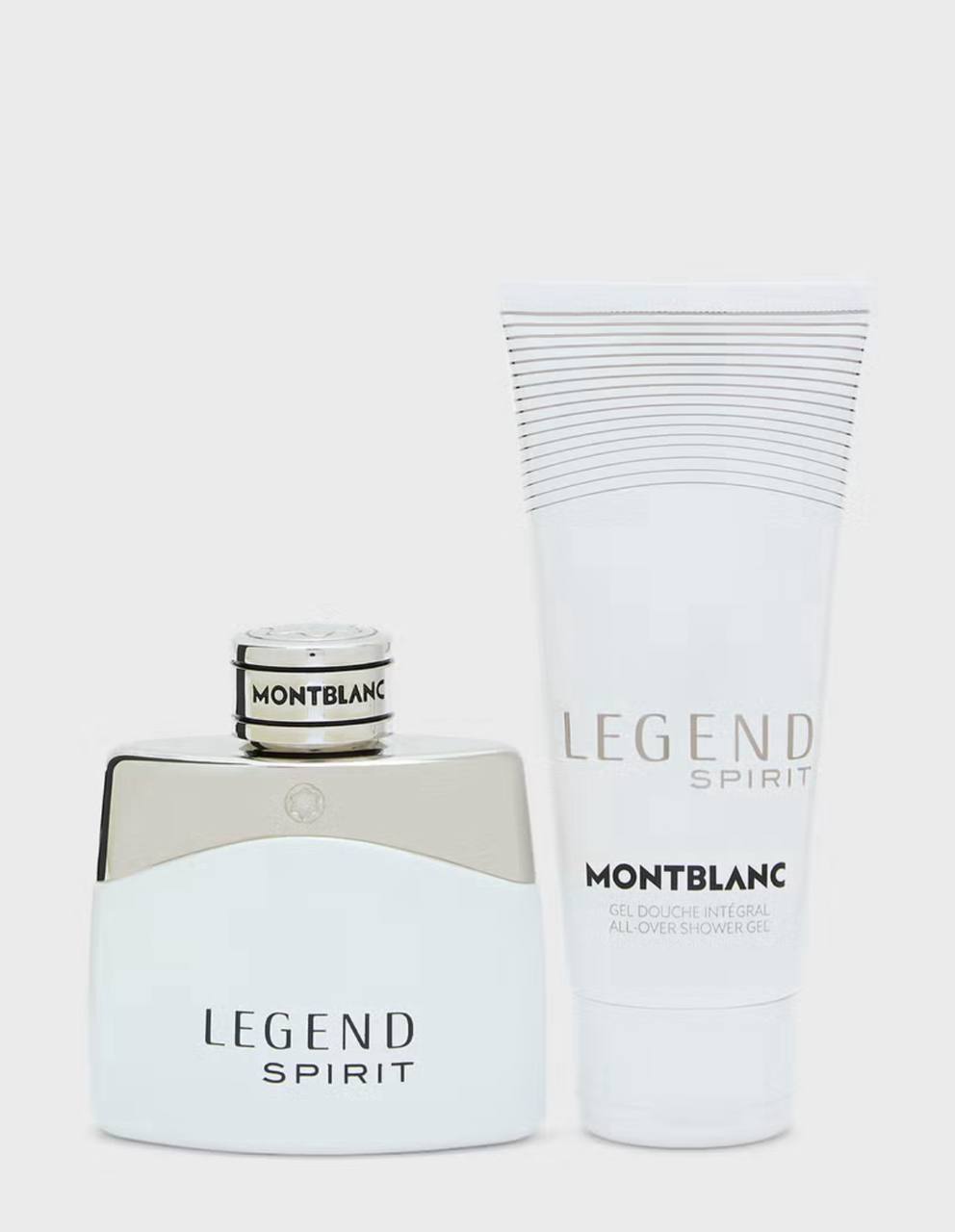 Montblanc Legend Spirit perfume bottle and tube on a white background. Montblanc, Monza Outlet, Monza Fashion, Shein Outlet