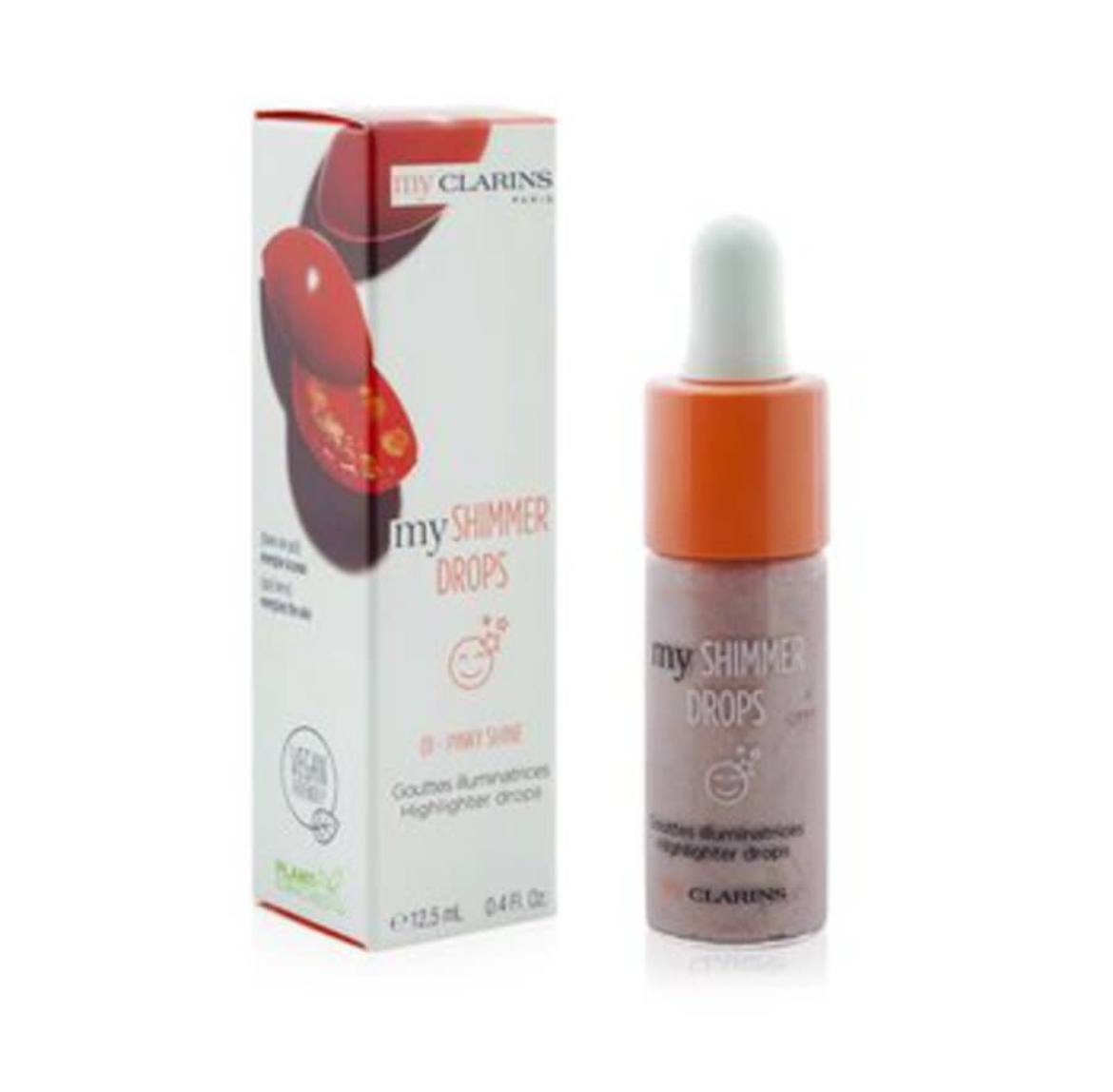 Clarins my SHIMMER DROPS product with packaging on a white background monza outlet, Shein outlet, monza fashion