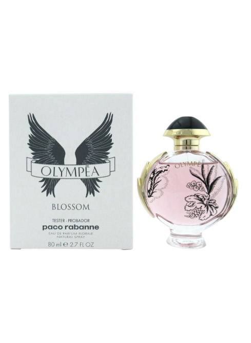 Paco Rabanne Olympea Blossom perfume bottle and packaging on a white background Monza Outlet