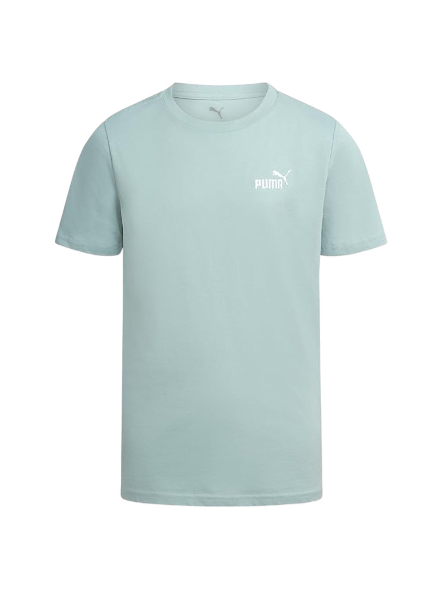 Light blue t-shirt with Puma logo on a white background. Puma, Monza Outlet, Monza Fashion, Shein Outlet