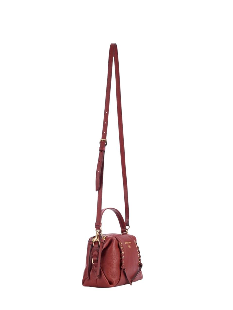 Red handbag with a strap on a white background, Michael Kors, Monza Outlet, Monza Fashion, Shein Outlet