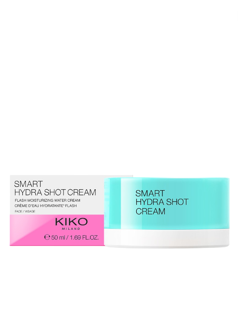 Kiko Milano Smart Hydra Shot Cream packaging on a white background Kiko Milano Monza Outlet