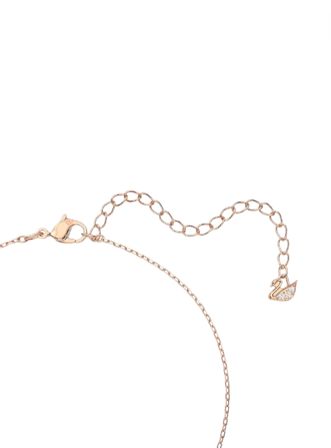 Rose gold bracelet with a heart charm on a white background Swarovski Monza Outlet