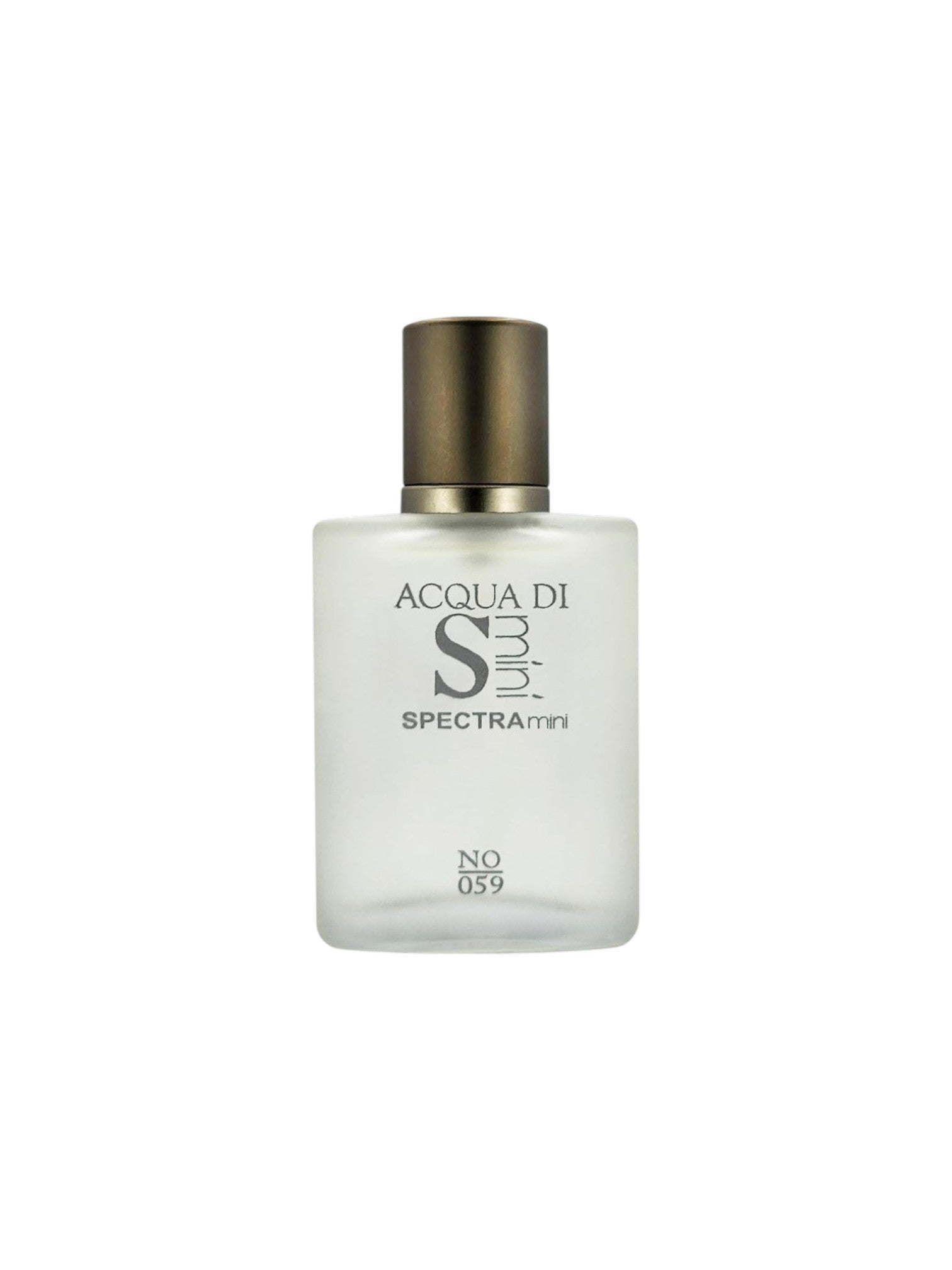 Perfume bottle labeled Acqua Di Spectra on a white background. Spectra Mini, Monza Outlet, Monza Fashion, Shein Outlet