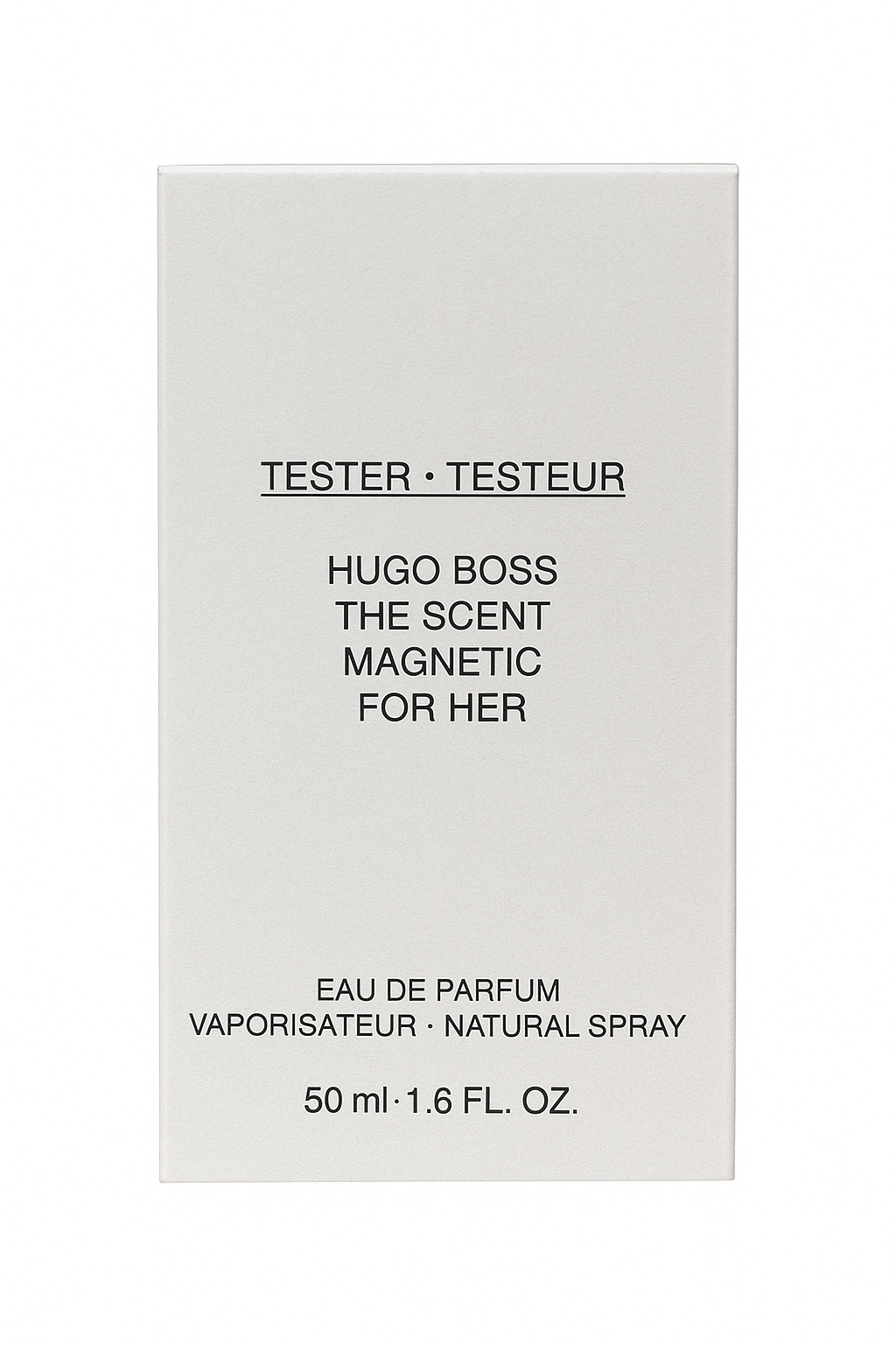 Hugo Boss The Scent Magnetic for Her eau de parfum packaging on a white background Hugo Boss Monza Outlet