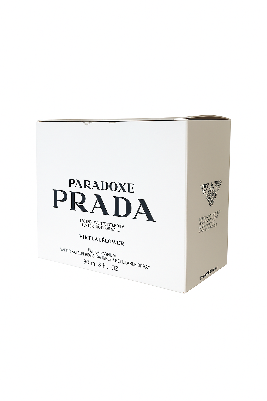 Prada Paradoxe packaging on a white background Prada Monza Outlet