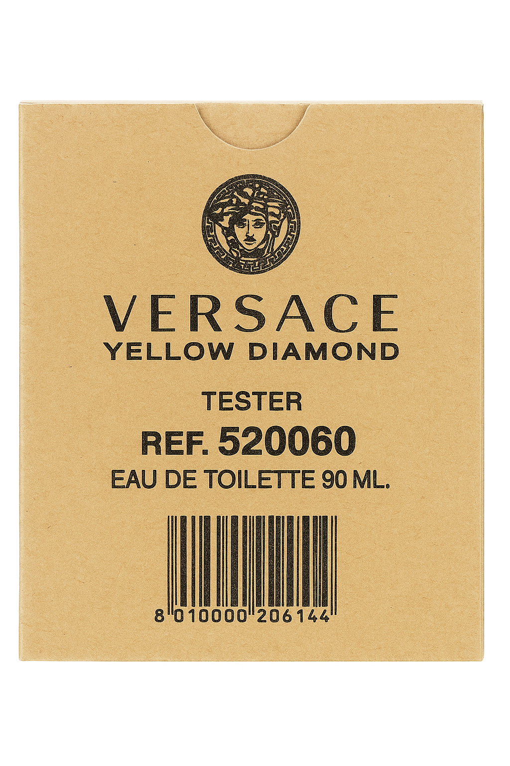 Versace Yellow Diamond perfume tester packaging with branding and product details. Versace Monza Outlet