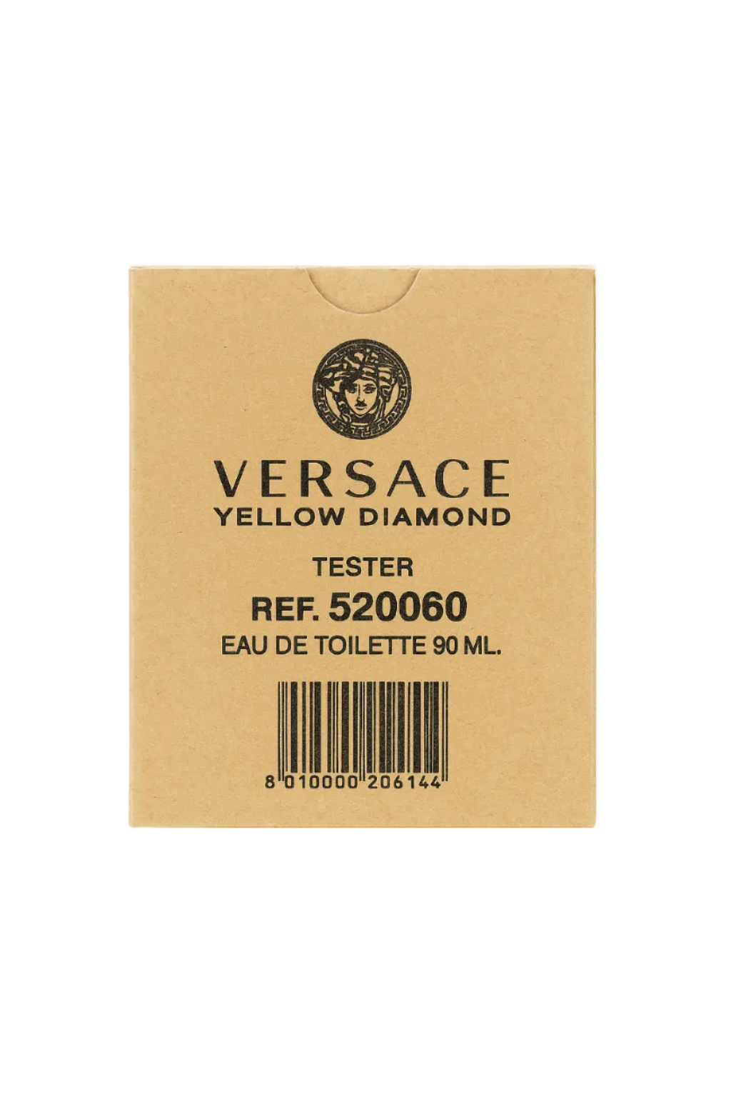 Versace Yellow Diamond perfume tester packaging with branding and product details. Versace Monza Outlet