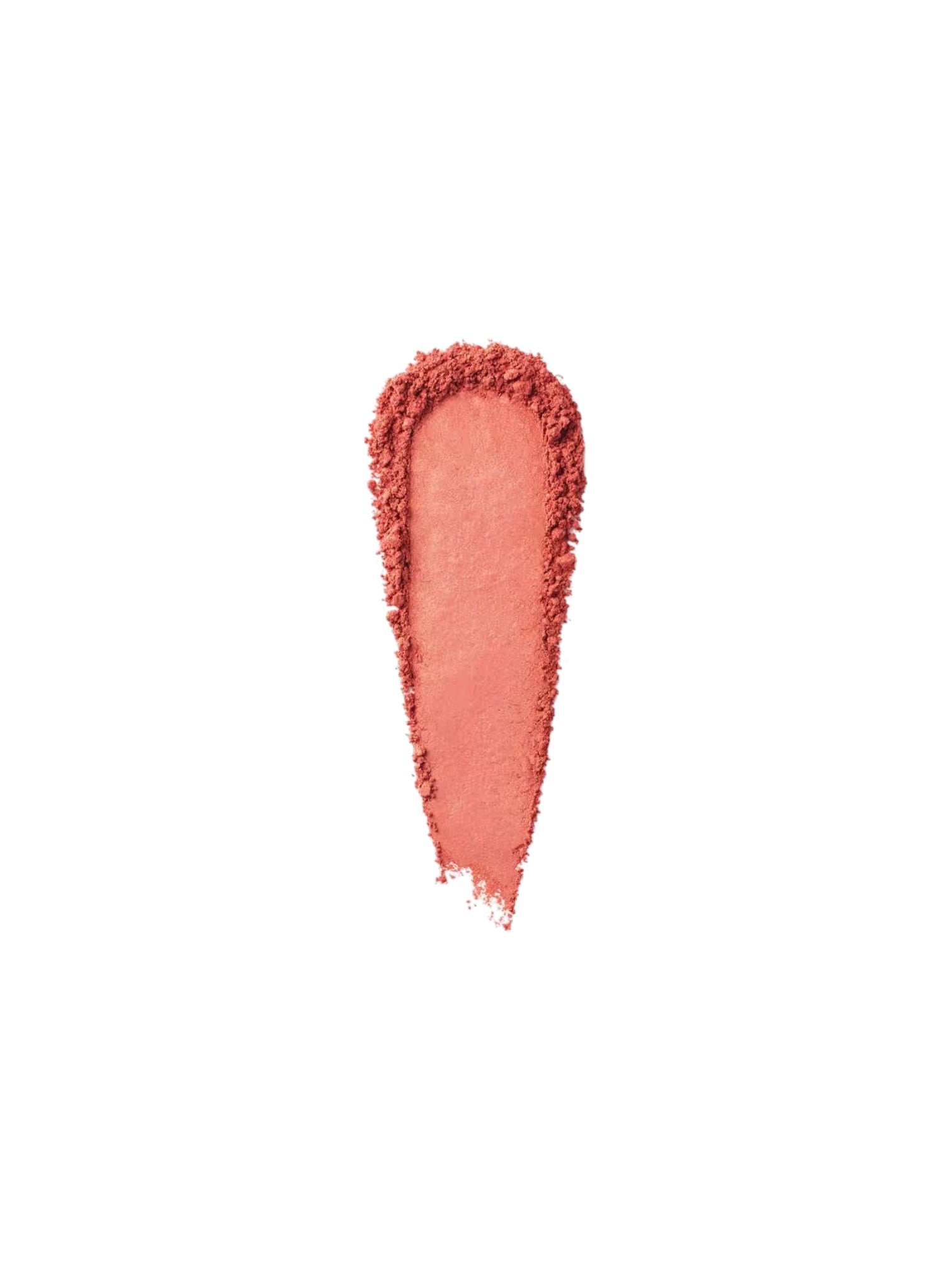 Coral-colored makeup swatch on a white background. Bobbi Brown, Monza Outlet, Monza Fashion, Shein Outlet