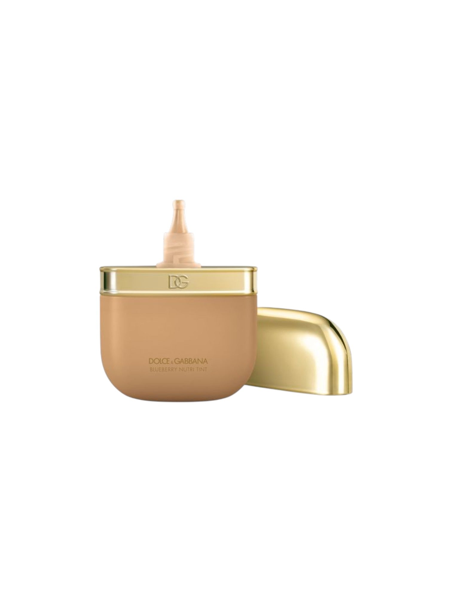 Dior Addict Contour & Concealer stick in a warm beige shade, shown with its gold cap removed and placed beside the open container on a plain white background. Dolce & Gabbana, Monza Outlet, Monza Fashion, Shein Outlet