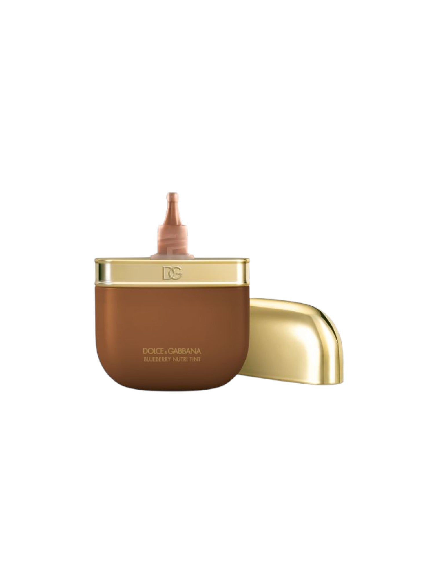 Doge Garianna Blueberry Hair Mask in a brown jar with a gold cap, shown with the gold cap placed beside it on a solid white background. Dolce & Gabbana, Monza Outlet, Monza Fashion, Shein Outlet