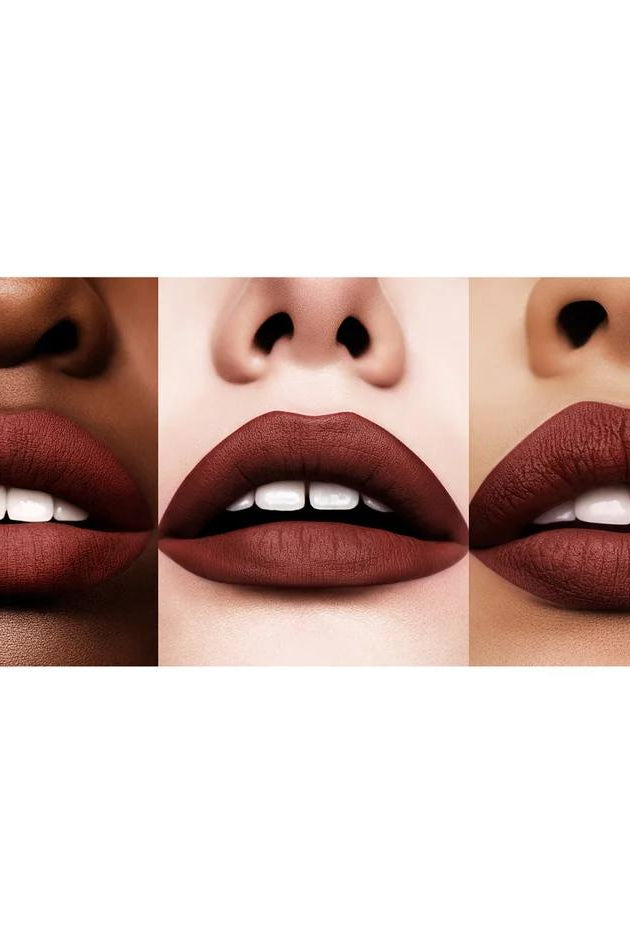 Three different shades of lipstick applied to lips. Monza Outlet