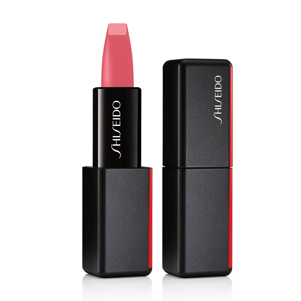 Shiseido lipstick with black and red packaging on a white background. Shiseido, Monza Outlet, Monza Fashion, Shein Outlet