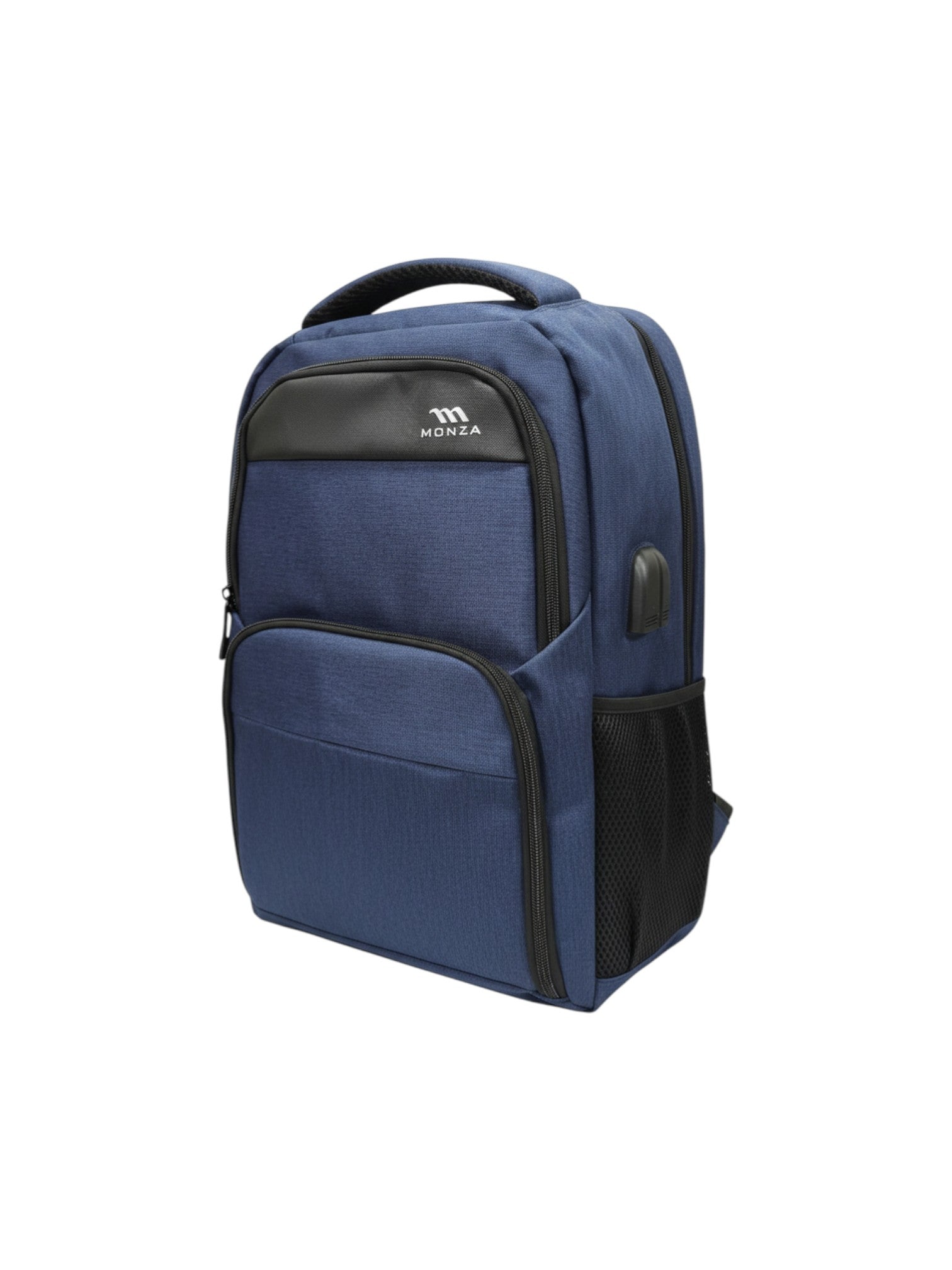 Blue backpack with black accents on a white background. Monza Italy, Monza Outlet, Monza Fashion, Shein Outlet