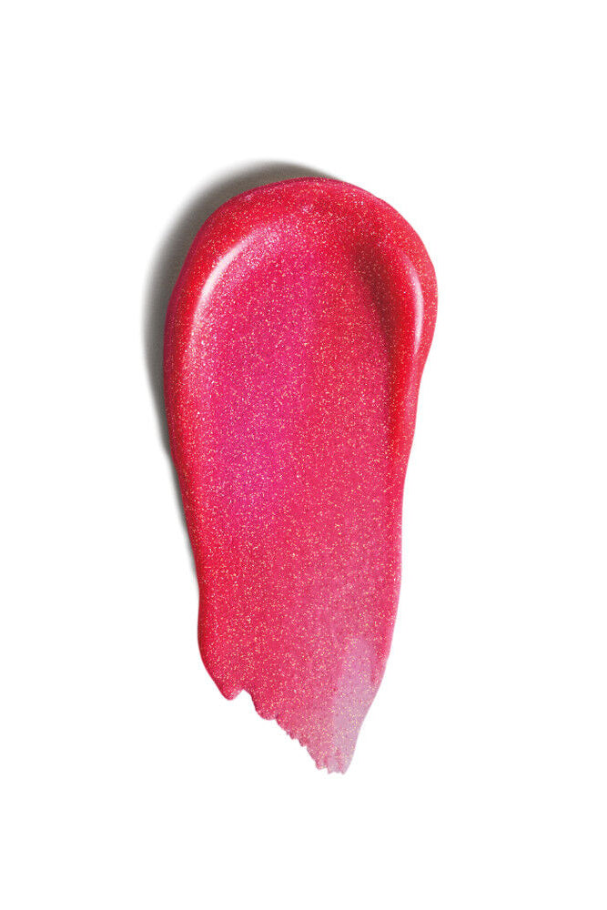 Pink lip gloss swatch on a white background Monza fashion outlet, monza outlet, shein outlet, shien outlet cosmetics, makeup, perfume