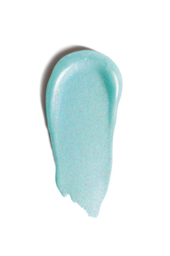 Swatch of light blue cream on a white background Monza fashion outlet, monza outlet, shein outlet, shien outlet cosmetics, makeup, perfume