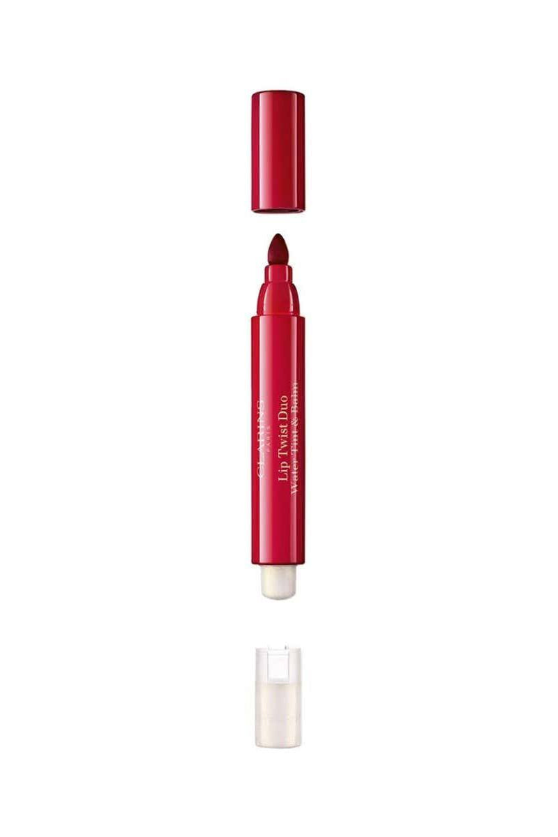Red lip liner with cap on a white background Clarins Monza Outlet