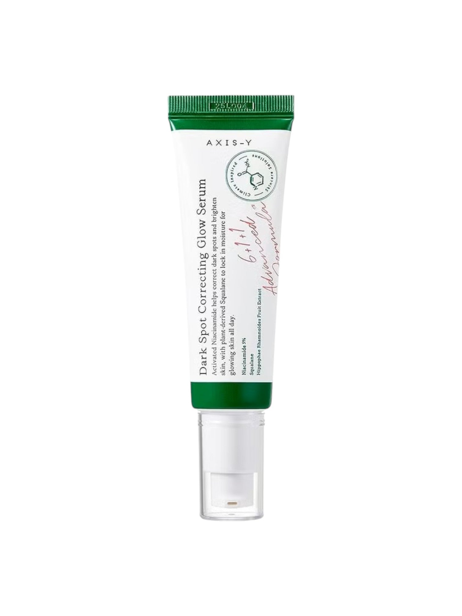 Tube of Axis-V Dark Spot Correcting Glow Serum on a white background. Axis-y, Monza Outlet, Monza Fashion, Shein Outlet