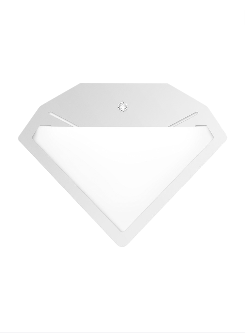 White plastic component on a white background