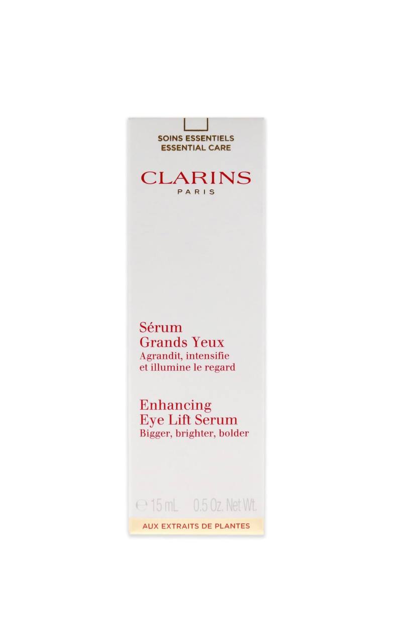 Clarins eye serum packaging on a white background monza outlet, Shein outlet, monza fashion
