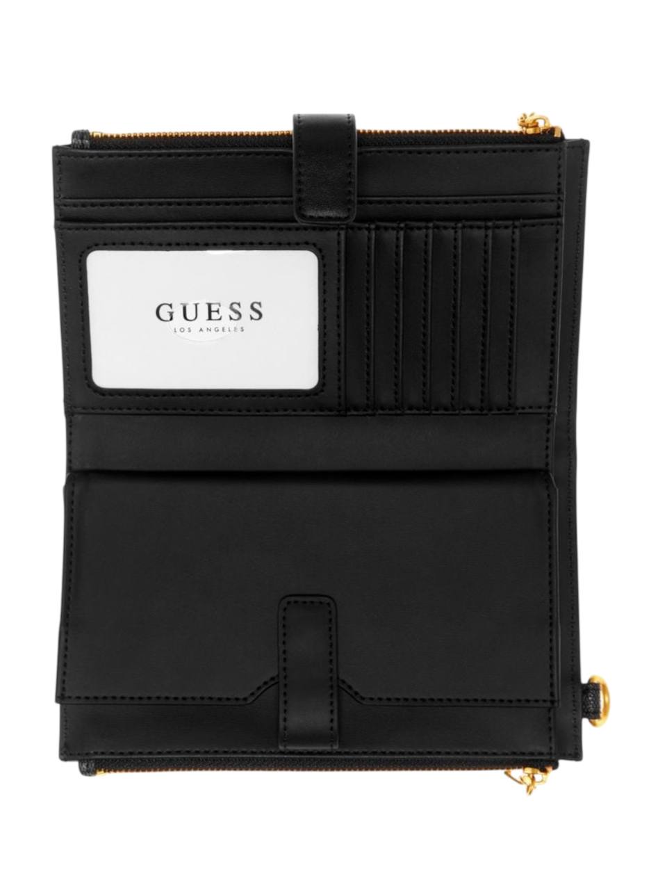Black wallet with Guess logo on a white background Guess Monza Outlet
