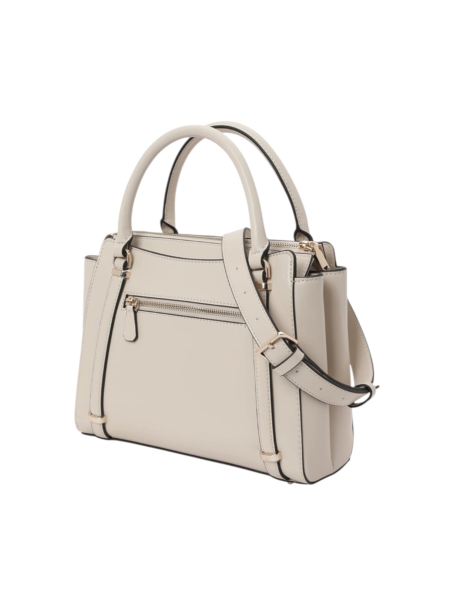 Beige handbag with a shoulder strap on a white background. Guess, Monza Outlet, Monza Fashion, Shein Outlet