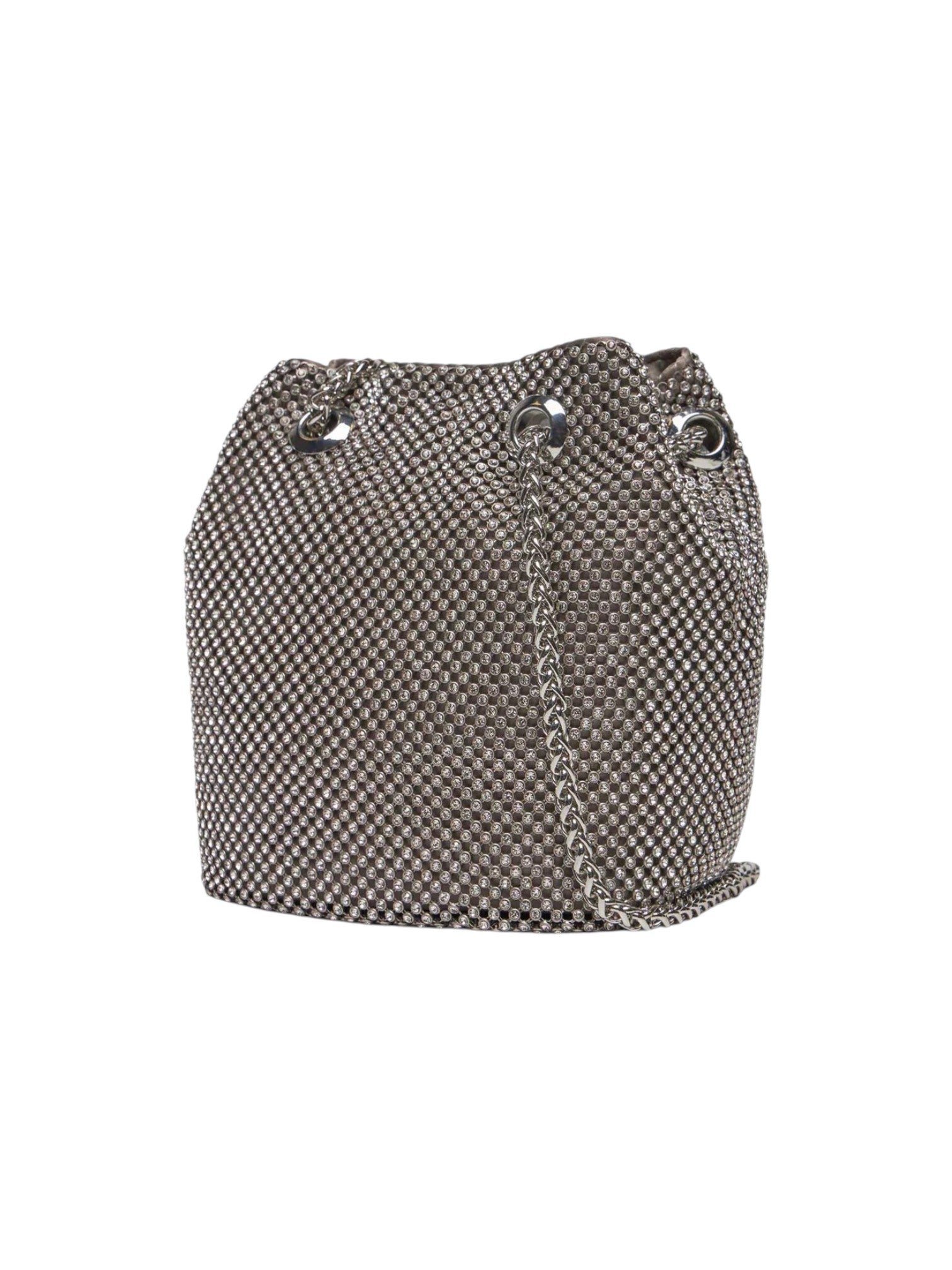 Textured drawstring bag on a white background. Guess, Monza Outlet, Monza Fashion, Shein Outlet