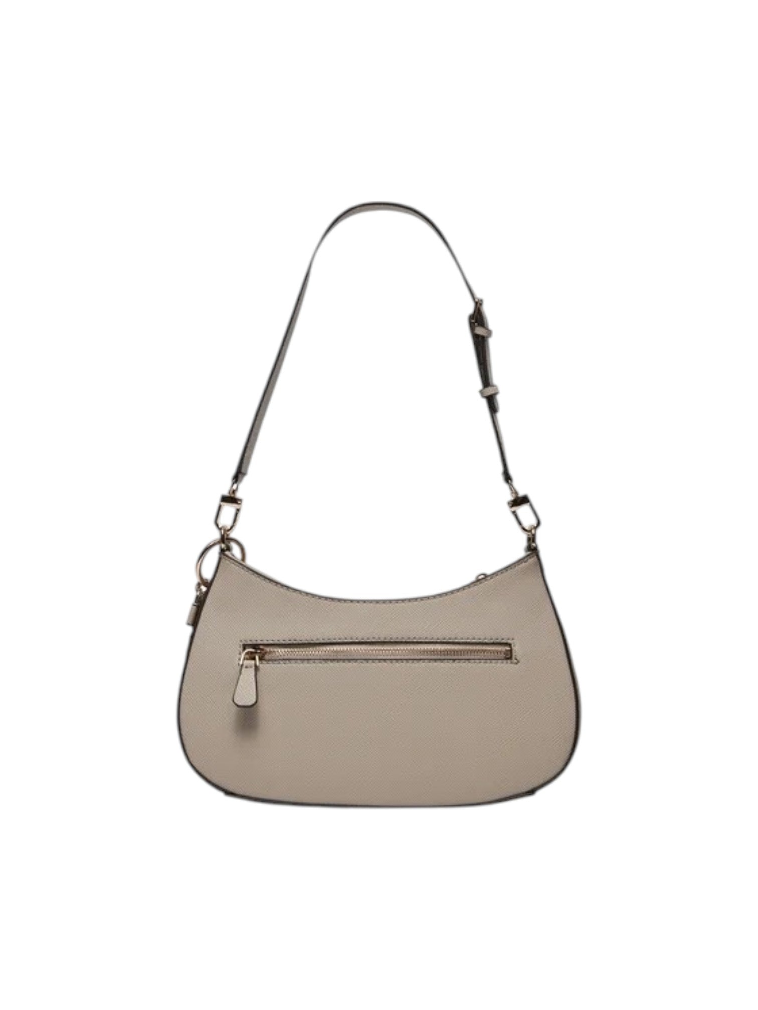 Beige handbag with a shoulder strap on a white background. Guess, Monza Outlet, Monza Fashion, Shein Outlet