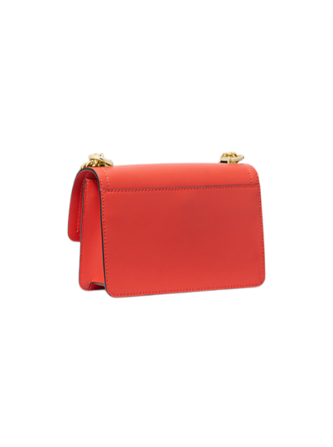Red handbag with gold accents on a white background monza outlet, Shein outlet, monza fashion