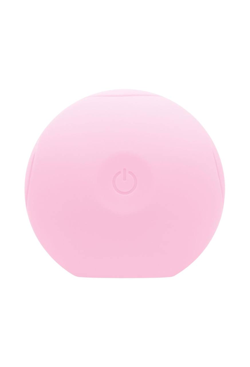 Pink round object with a power symbol on a white background Monza outlet, monza fashion, shein outlet, shien outlet
