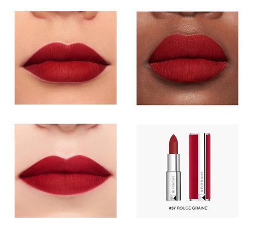 Red lipstick on lips with product packaging displayed below Monza fashion outlet, monza outlet, shein outlet, shien outlet cosmetics, makeup, perfume