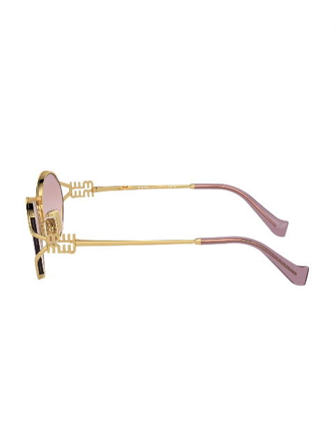 Sunglasses with gold frame and pink lenses on a white background Monza Outlet, Monza Fashion, Shein Outlet
