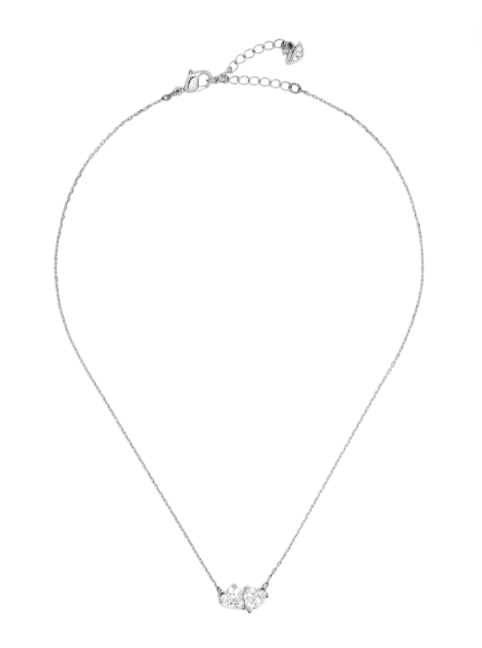 Silver necklace with a small pendant on a white background monza outlet, Shein outlet, monza fashion