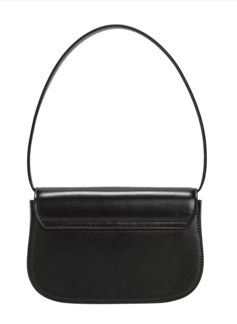 Black handbag with a strap on a white background monza outlet, Shein outlet, monza fashion