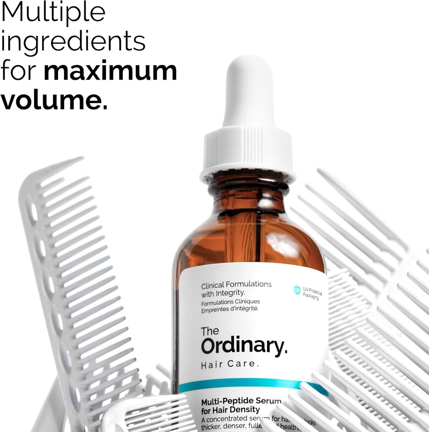 Bottle of The Ordinary hair care serum with a dropper on a white background Monza Outlet