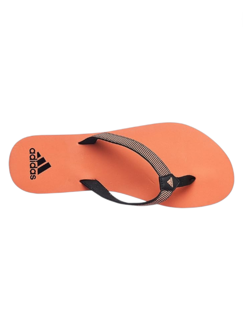 Orange flip-flop with black strap and Adidas logo on a white background Adidas Monza Outlet