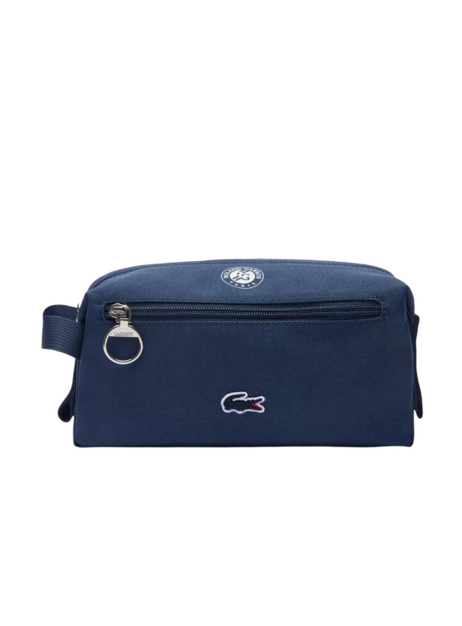 Navy blue toiletry bag with brand logo on a white background, Chanel, Monza Outlet, Monza Fashion, Shein Outlet