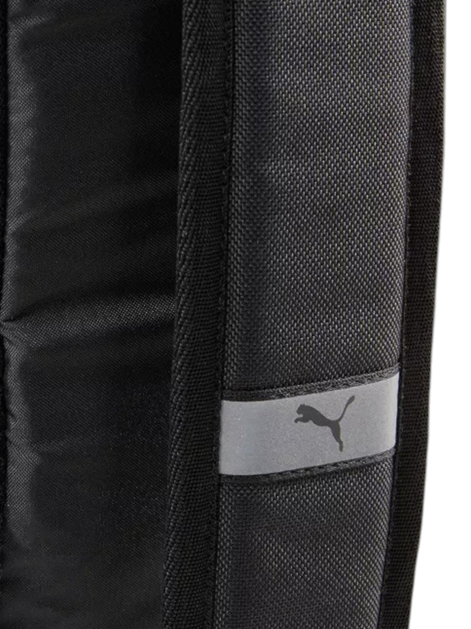 Black backpack with a visible Puma logo on a white background. Puma, Monza Outlet, Monza Fashion, Shein Outlet