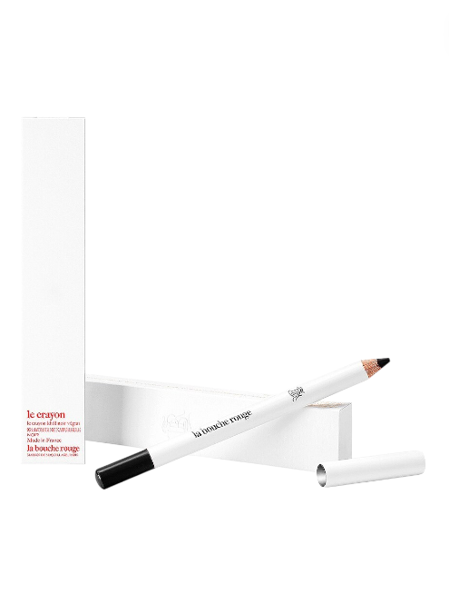 White makeup pencil with black cap on a white background Monza outlet, monza fashion, shein outlet, shien outlet