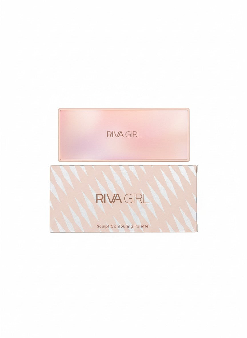 Two makeup palettes with 'RIVA GIRL' branding on a white background. Riva Girl, Monza Outlet, Monza Fashion, Shein Outlet