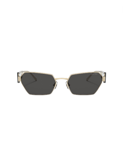 Gold-framed sunglasses with dark lenses on a white background monza outlet, Shein outlet, monza fashion